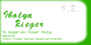 ibolya rieger business card